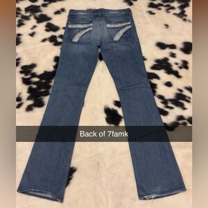 7 For All Mankind Women's Classic Blue Boot Cut Jeans